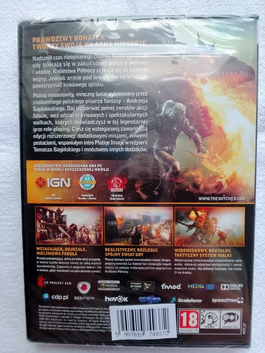 Wiedźmin 2 Zabójcy Królów - Edycja Rozszerzona PL - Nowa Folia PC