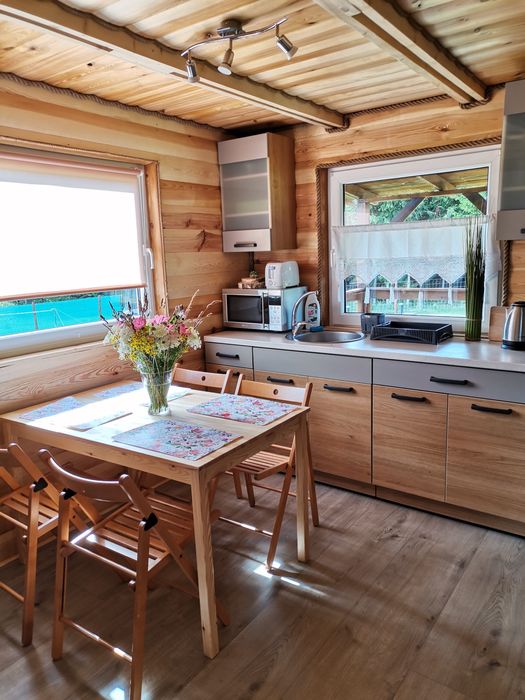 "Zaplecze Lasu" Domek całoroczny z Balią drewniane domki jacuzzi