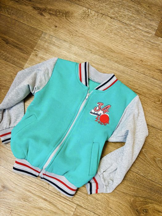 Бомбер бейсбольний для хлопчика 5-6р. 110-116см зелений M.C.Smiley