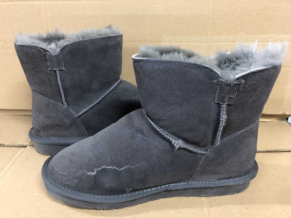 2761 Skórzane Botki Śniegowce Zimowe NICEBAY Mega Ciepłe Wełna 40