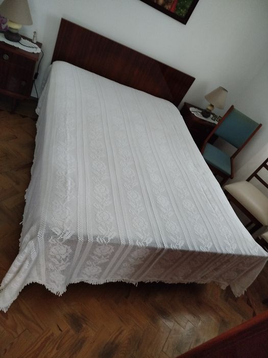 Colcha de renda branca
