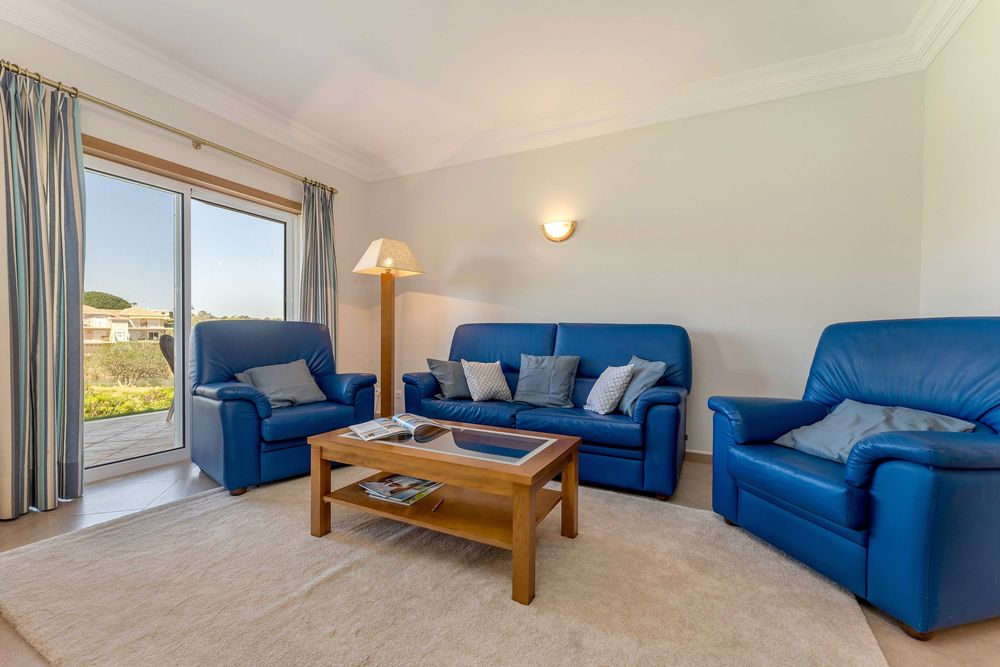 Conjunto de sofás de 3 peças em pele genuína azul - Real leather Sofa