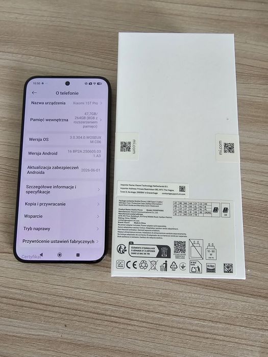 Xiaomi 15T PRO czarny 12 / 256 GB