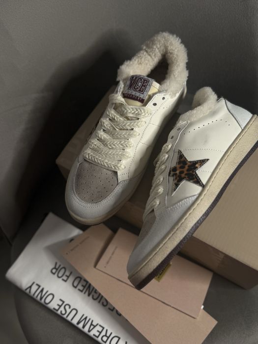 Кеды с мехом голден гуз golden goose меховые кеды кроссовки зимние жен