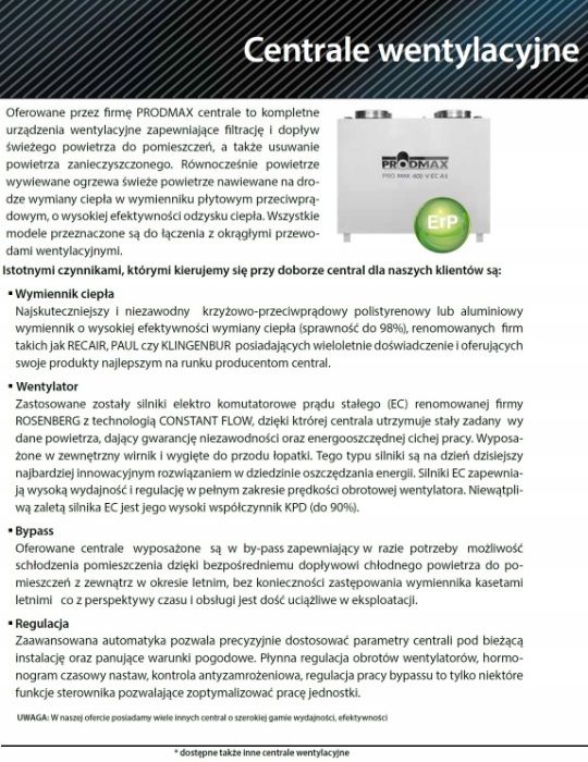 Rekuperator 400V 600m3 BYPASS+Sterownik+MODUŁ LAN