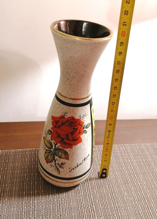 Wazonik z różą 20 cm