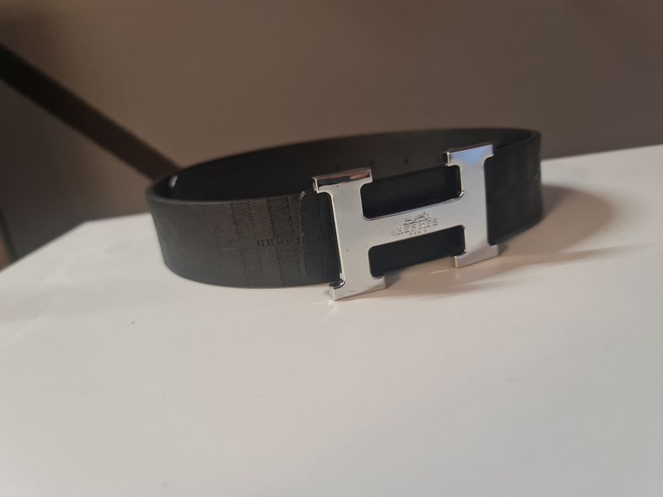 Pasek uniseks hermes srebrny