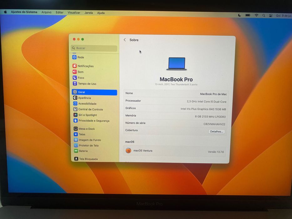 Macbook Pro 13" 2017 8GB