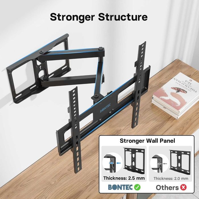 BONTEC Uchwyt Ścienny do TV 26-60" | Udźwig 45kg | VESA 400x400
