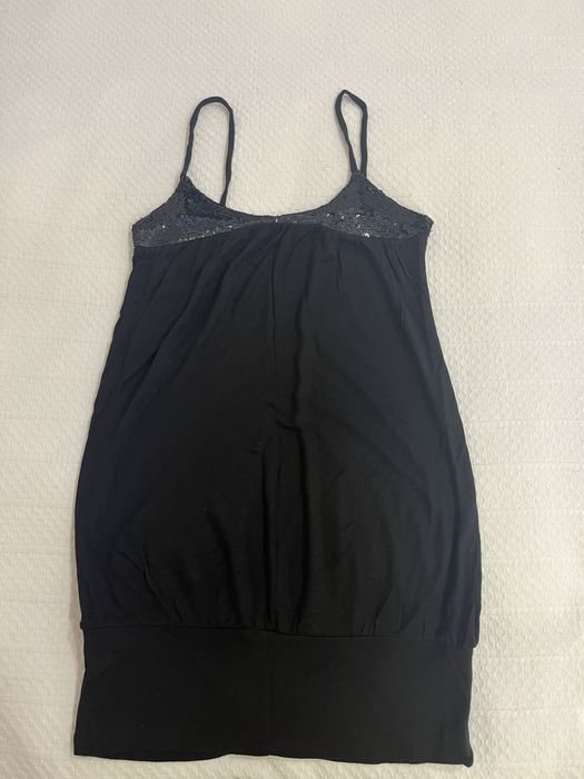 Top alças, com lantejolas