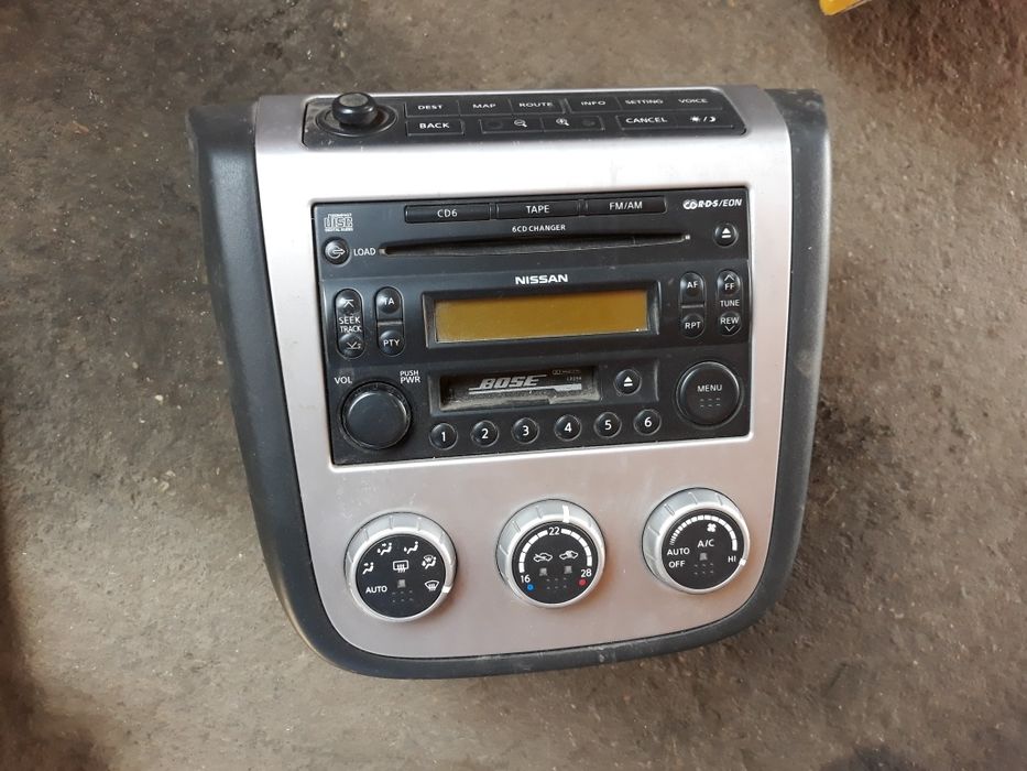 Radio nissan murano kompletne panel nawiewu klimatyzacji