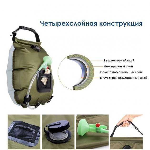 Душ туристический Easy Camp Solar Shower 20 л дорожный