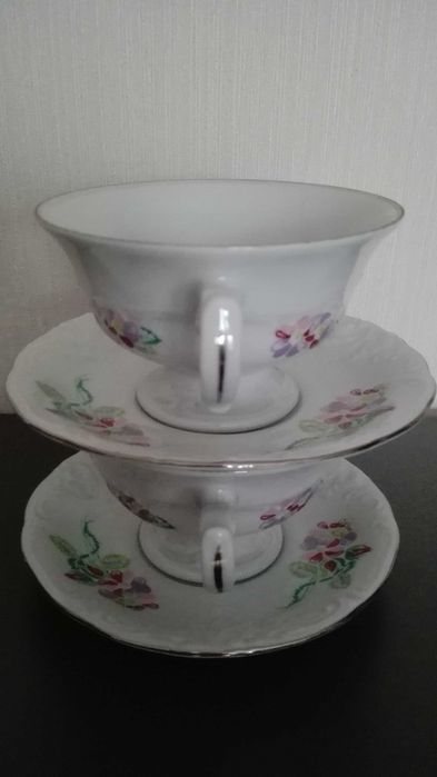 Filiżanki Fryderyka 2szt, stara porcelana Wałbrzych