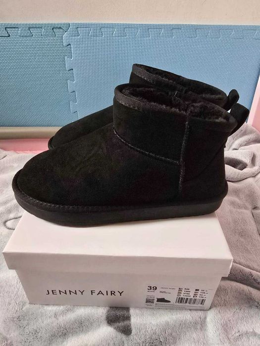 Buty botki  damskie zimowe, ocieplane 39 czarne