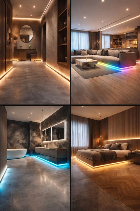 Podświetlane listwy LED. Cicha elegancja pod stopami .