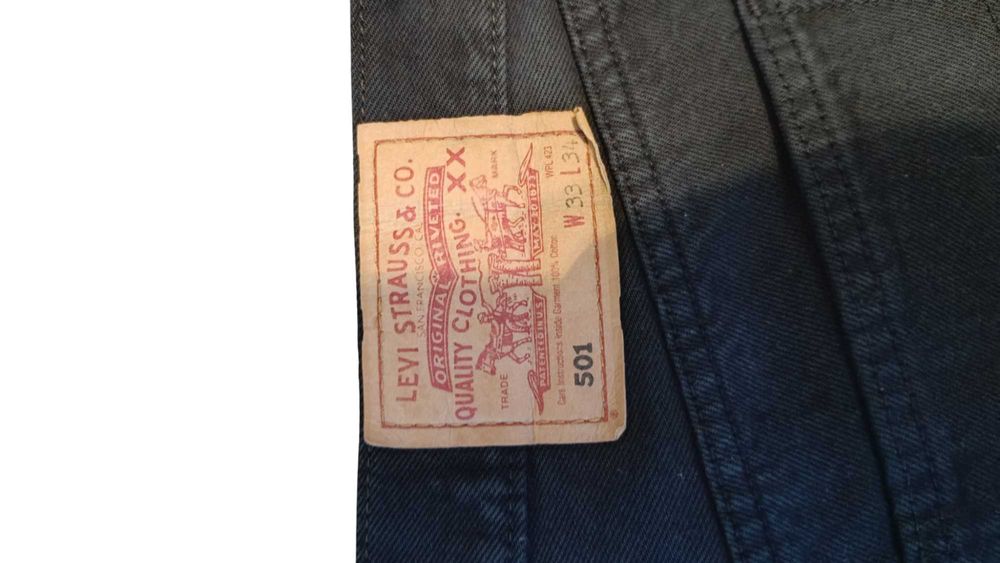 Levi's 501 Original Fit Jeans – Czarne – W33 L34
