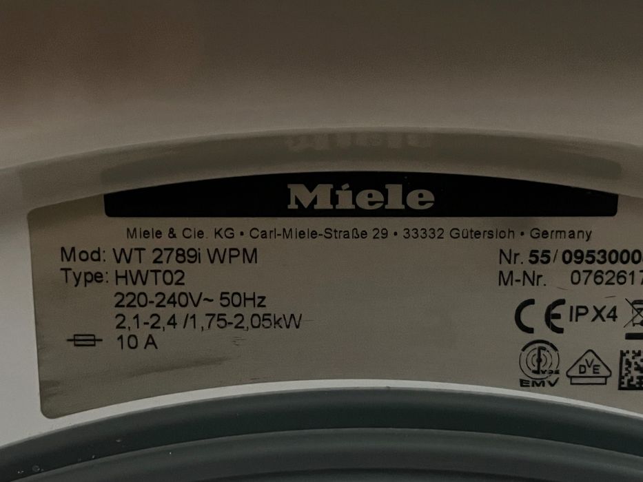 Pralko-suszarka do zabudowy MIELE WT 2789i WPM z gwarancją