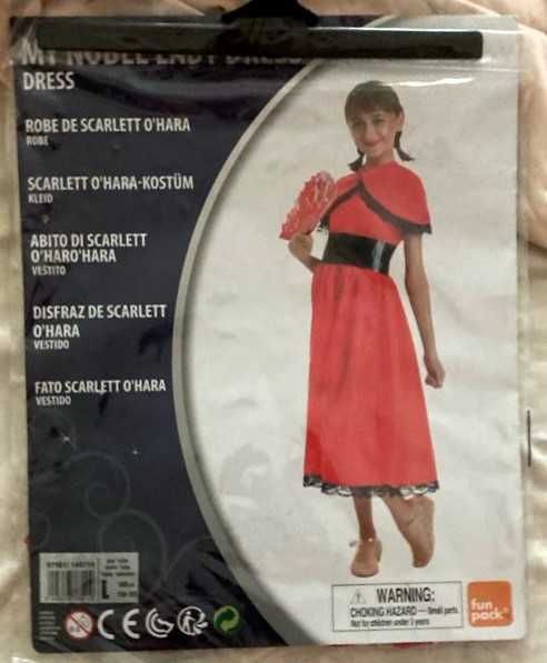 Fato de Carnaval / Halloween - Fato Vermelho Scarlett O'Hara