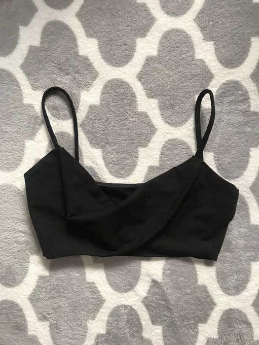 Czarny top bluzka Stradivarius S
