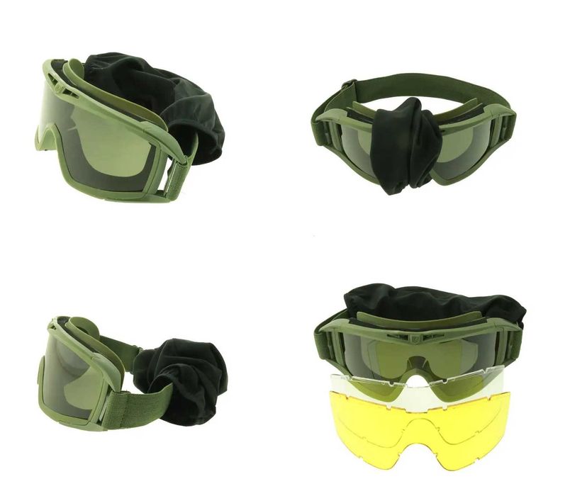 Тактична маска Revision три лінзи Військові балістичні окуляри захисні
