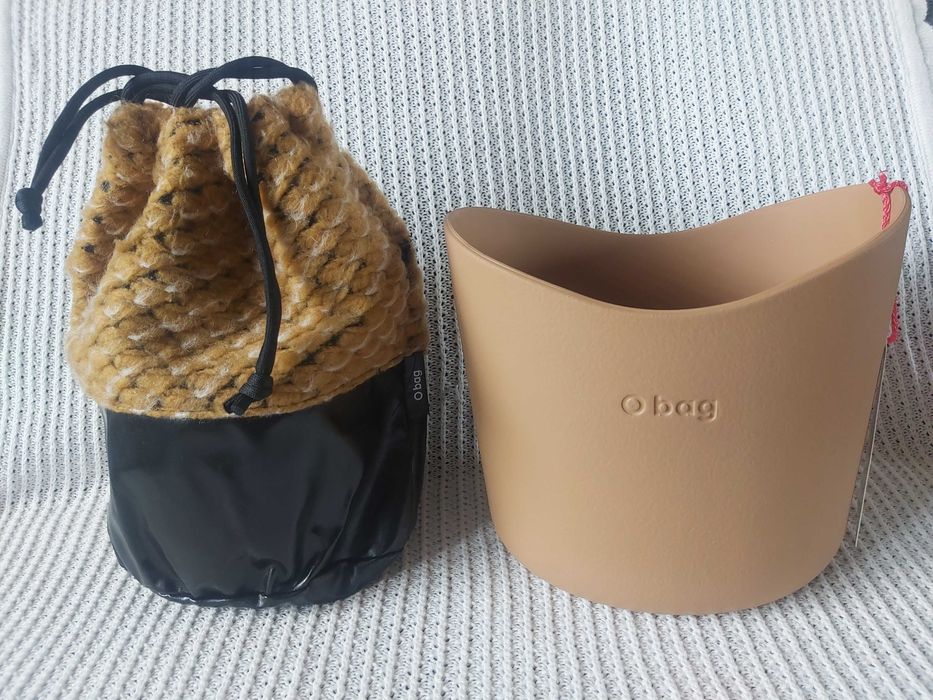 Obag basket nowy  komin oryginalny dzianina +ekoskóra