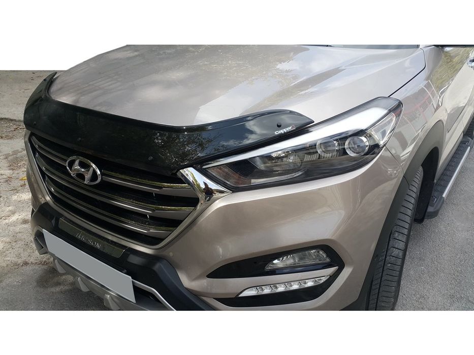Hyundai Tucson 2016+ Дефлектор капота (мухобойка) EuroCap