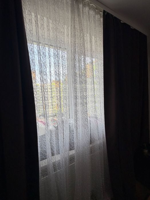 Темно коричневі штори блекаут