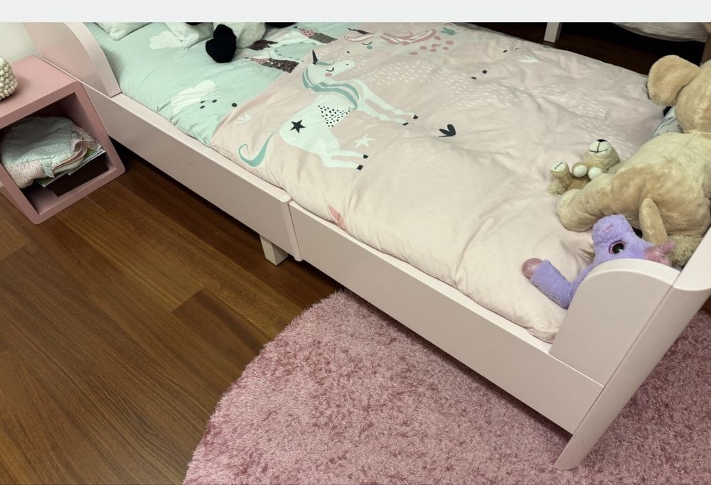 Cama menina IKEA  BUSUNGE cor de rosa (faço entrega)