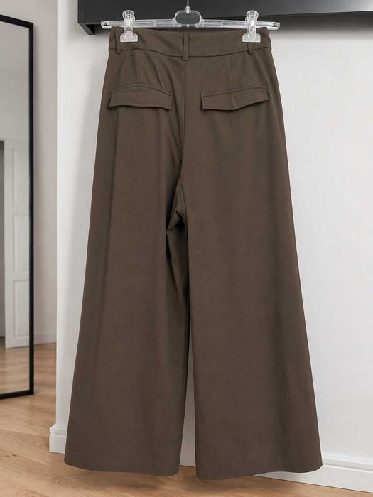 Spodnie wide leg Zara wysoki stan