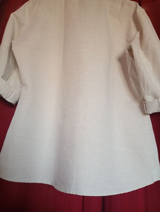 Bluzka, tunika lniana beżowa Boho upał, wakacje,lato size 40