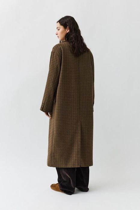 Довге пальто Pull&Bear в клітинку