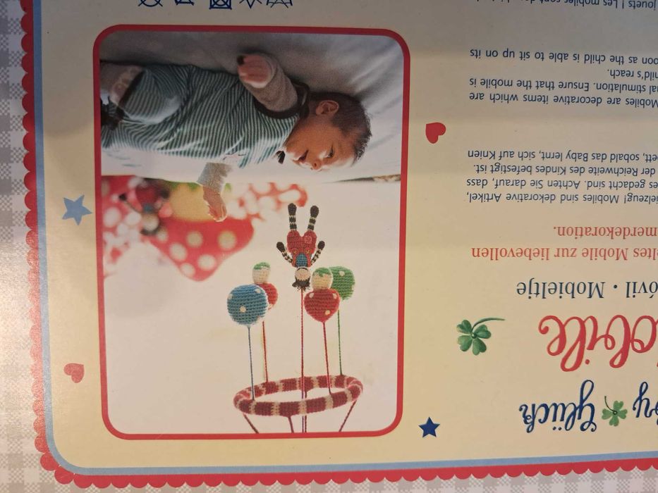 Karuzela mobilna Osiołek Baby Gluck Spiegelburg recznie robiona hand