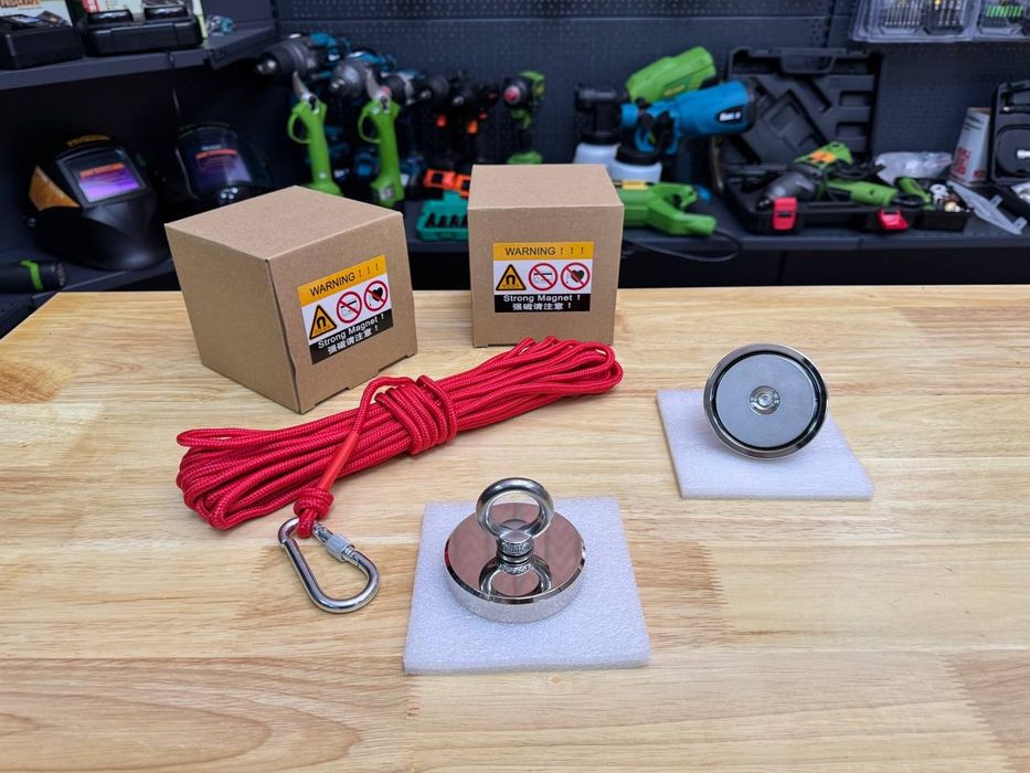 Качественный Магнит на 240кг LNM75-1 Неодимовый Поисковый +Верёвка 20м