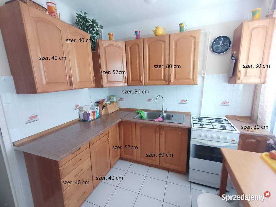 Meble kuchenne fronty lite drewno olcha