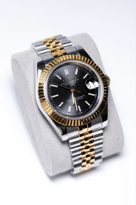 Zegarek Custom Mod Datejust Black Gold Jubilee Seiko Mod