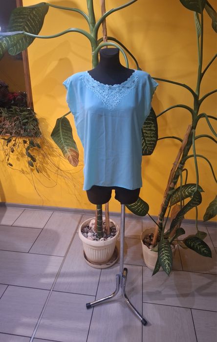 Miętowa bluzka damska rozmiar XXL 44 / XXXL 46