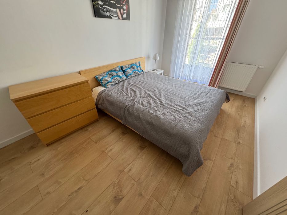 lozko Malm 160x200 jasny dab