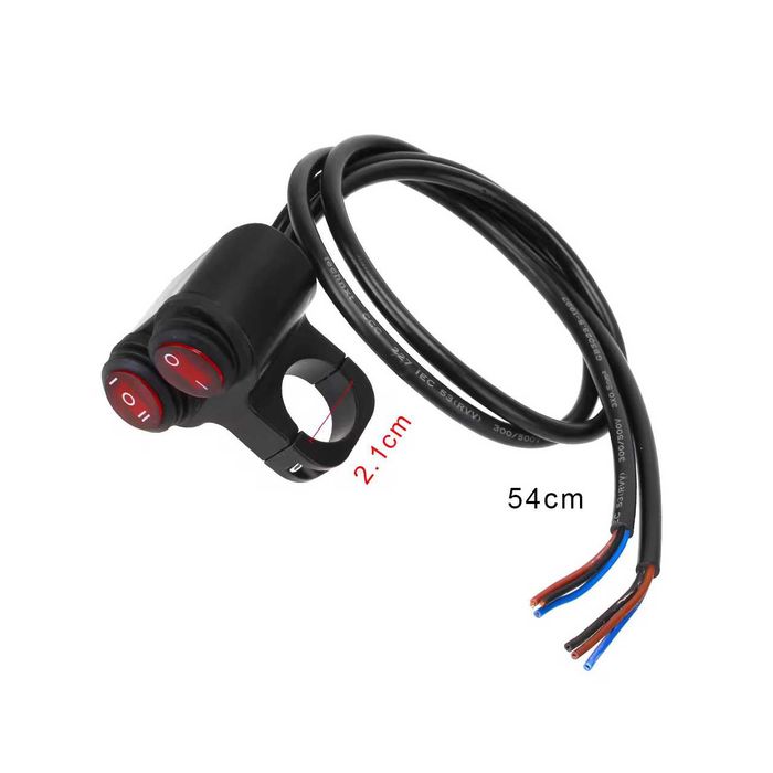 Interruptor moto 22 mm iluminado estanque