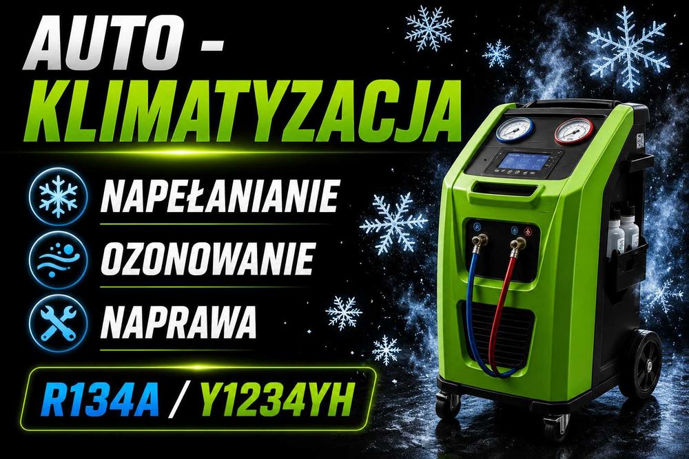 Napełnianie klimatyzacji samochodowej Auto Klimatyzacja serwis r134a y1234yf