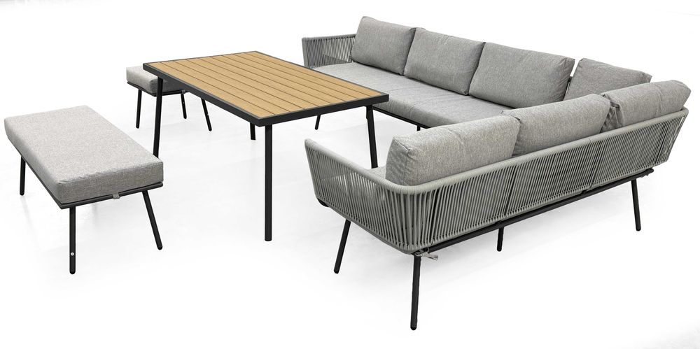 Zestaw mebli ogrodowych - narożnik outdoor SERTA dla 7~8 osób