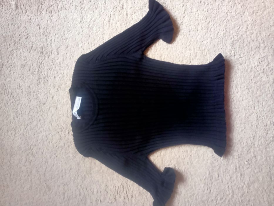 Czarny croptop Zara r. S