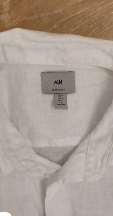 Мужская льняная  рубашка  H&M