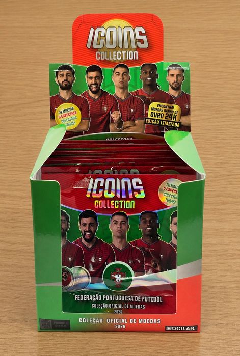 Saquetas de Moedas Icoins da Seleção Nacional de Futebol