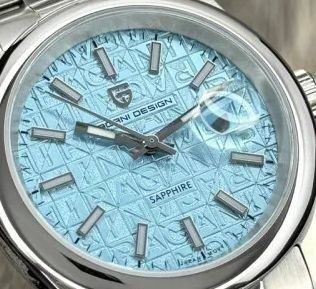 Годинник Pagani Design Silver-Blue - хомаж на Tissot PRX: Сапфір, Сталевий, Кварцовий