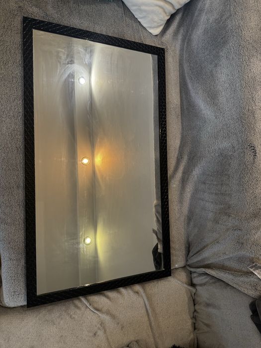 Lustro 95x55cm w czarnej ozdobnej ramie