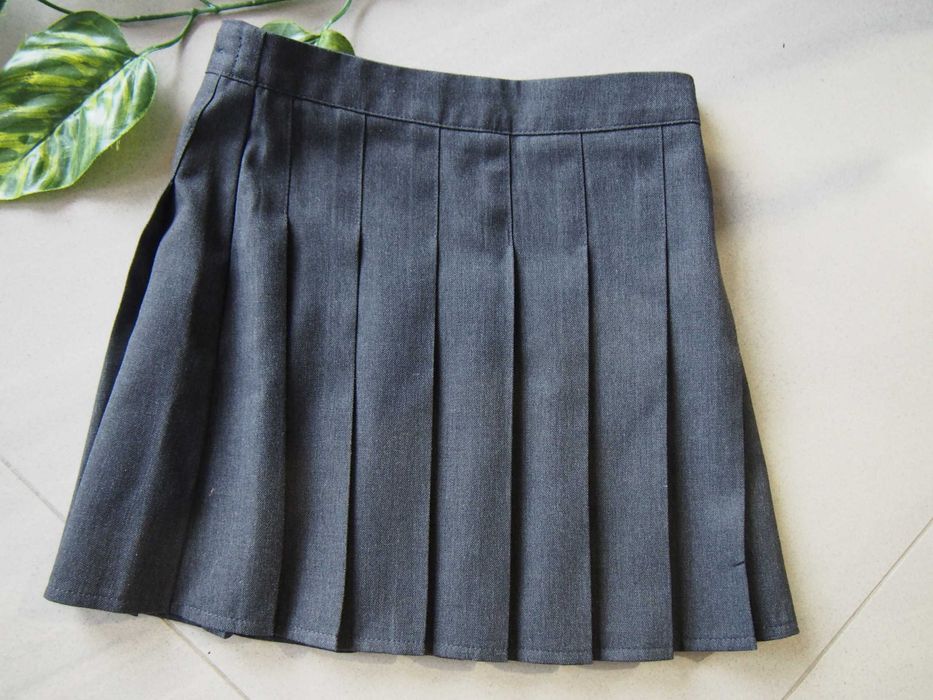 Spódnica szkolna 98-104 cm szara george plisowana