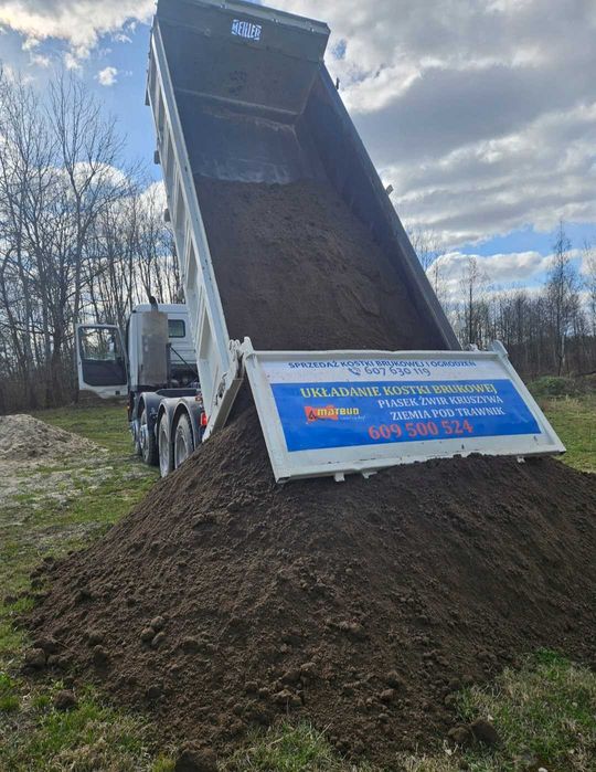 Ziemia przesiewana pod trawnik transport od 1 tony do 27 ton