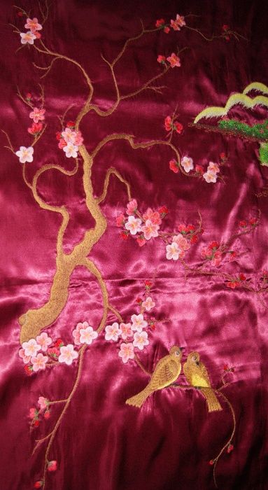 Narzuty chińskie z niepowtarzalnym HAFTEM RĘCZNYM na łóżko