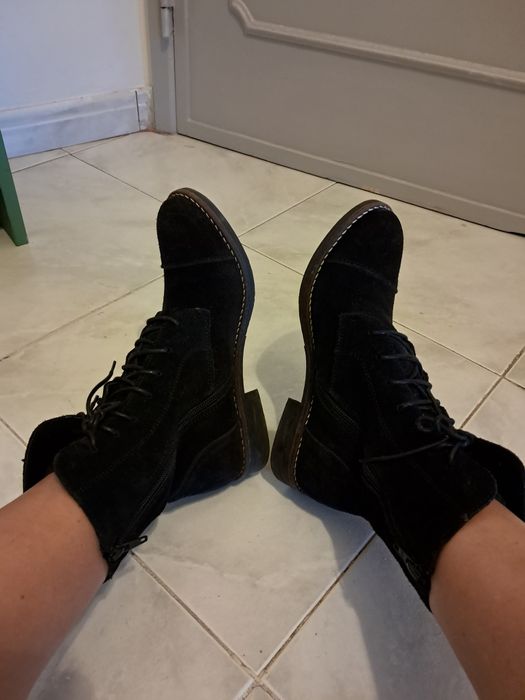 Bota camurça preta seaside 38