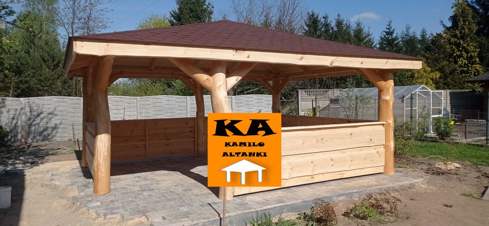 Altana altany altanka ogrodowa na grubym balu